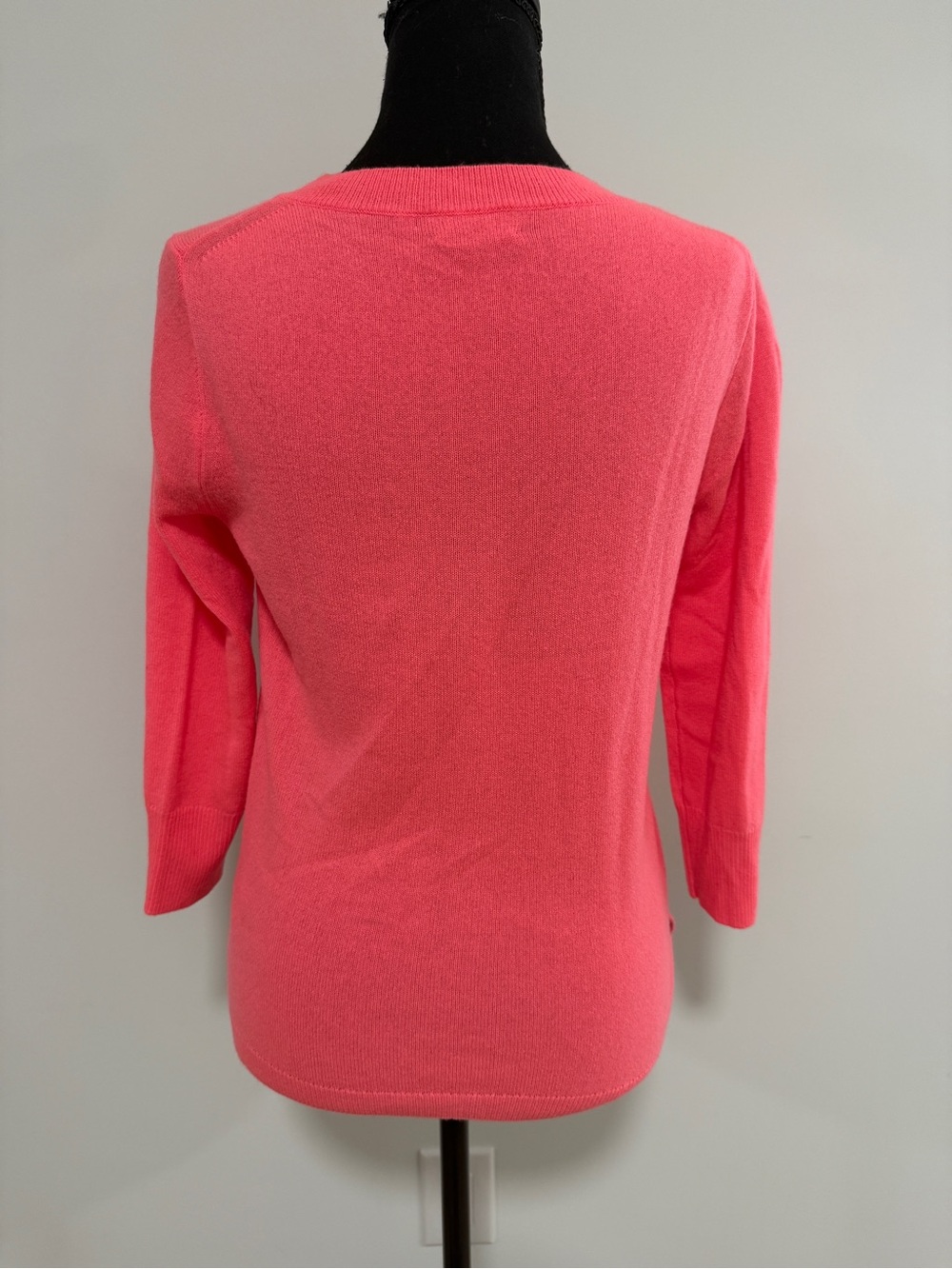 NWOT J.Crew 100% Cashmere Merci Beaucoup Sweater XS Coral Graphic Pullover - Picture 4 of 7